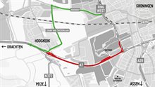 20241127 A7 Groningen-Hoogkerk dicht - kaart Groningen Bereikbaar